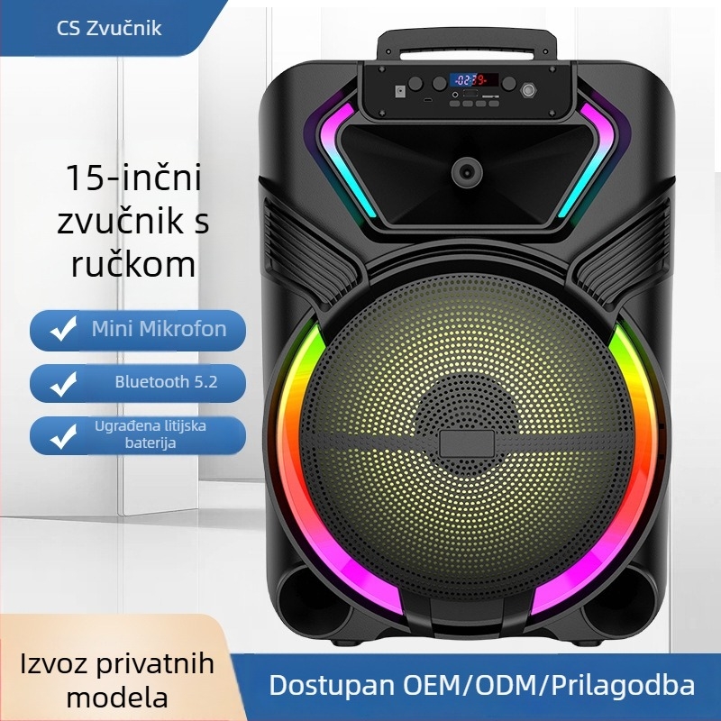 Bluetooth zvučnik s mikrofonom - Bluetooth 5.2, Izlaz 10–20W, Raspon frekvencija 100Hz–20kHz, Baterija 2000–4000mAh