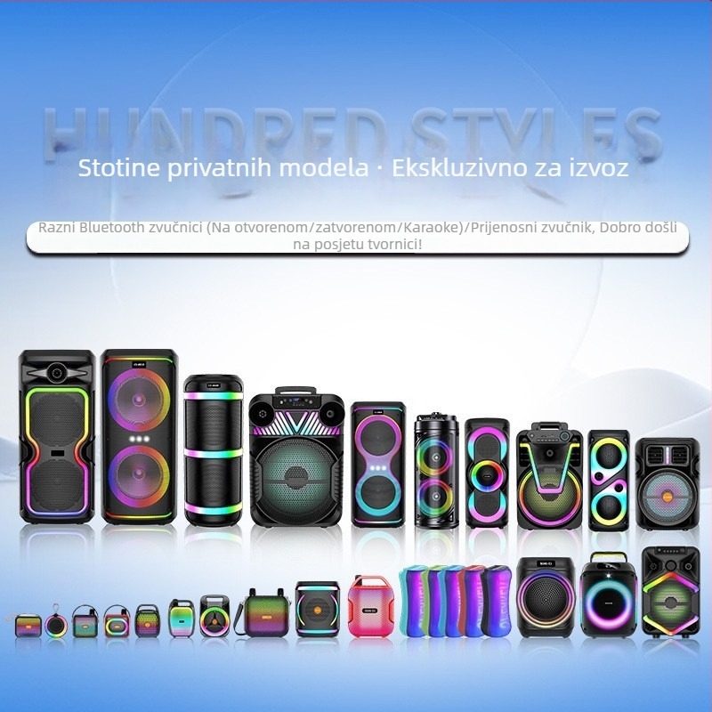 Bluetooth zvučnik s mikrofonom - Bluetooth 5.2, Izlaz 10–20W, Raspon frekvencija 100Hz–20kHz, Baterija 2000–4000mAh