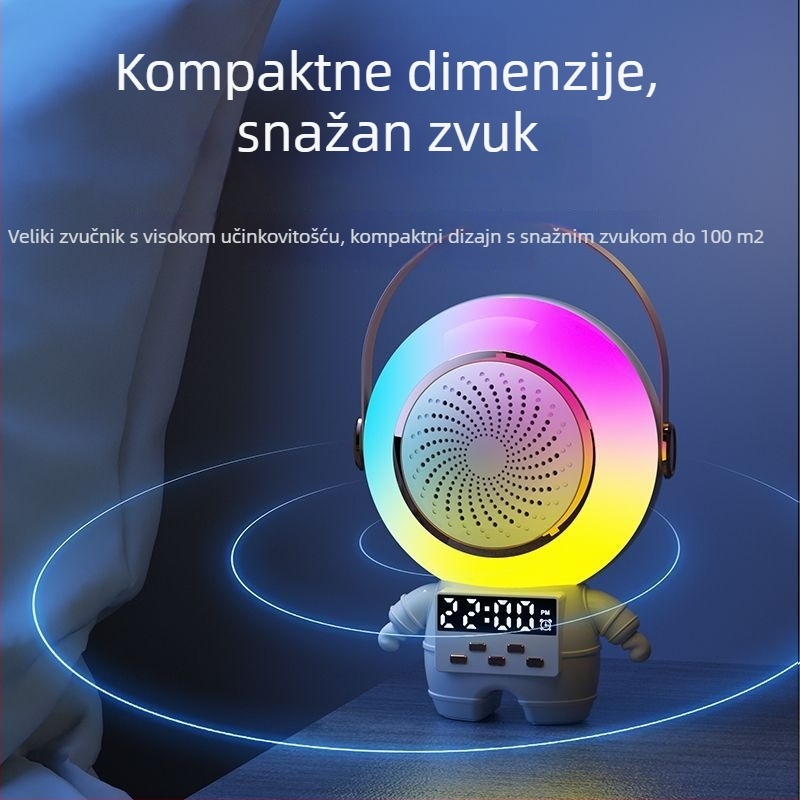 Bluetooth zvučnik s mikrofonom, Astronaut Karaoke za kućnu i vanjsku upotrebu, 5W, Bluetooth 5.3, 40Hz–20kHz, domet 20m, ugrađena baterija 500–800mAh