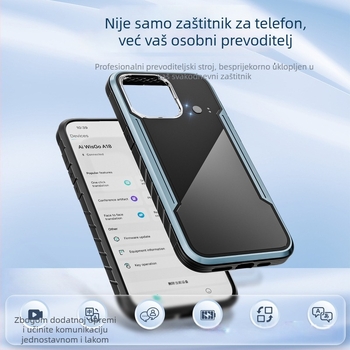 Uređaj za prijevod s AI real-time prijevodom, Bluetooth, domet 10 m, kućište od ABS+PC+aluminijske legure