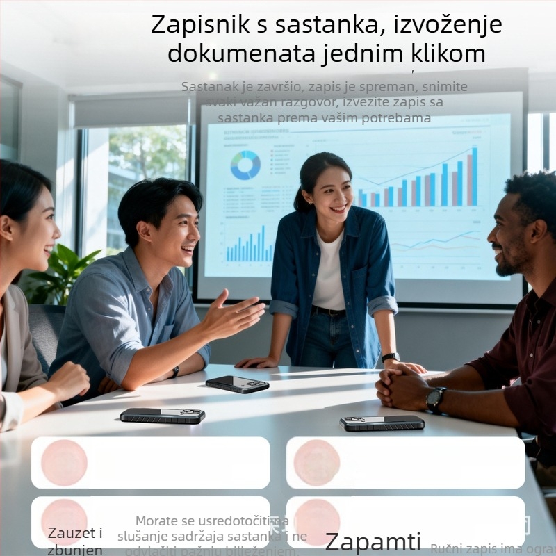 Uređaj za prijevod s AI real-time prijevodom, Bluetooth, domet 10 m, kućište od ABS+PC+aluminijske legure