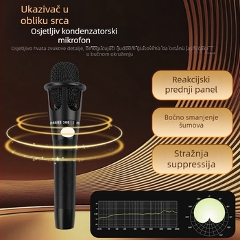 E300 kabelski ručni kondenzatorski mikrofon za prijenos uživo, KTV i sastanke – frekvencijski raspon 100 Hz–20 kHz, SNR ≥60 dB, bez baterije