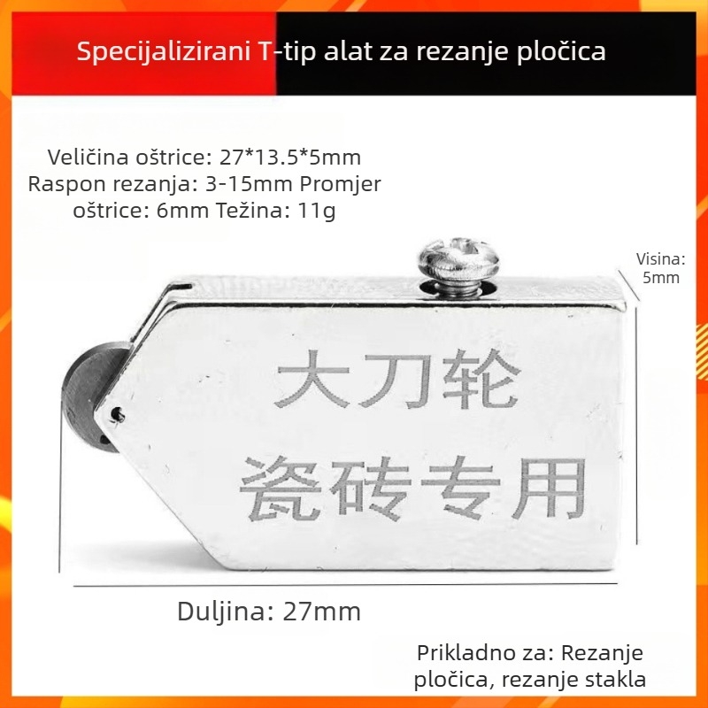 Oštrica za rezanje pločica — za podne pločice i staklo (Vrsta: Druga; Opseg primjene: Drugi; Uvezeno: Ne)