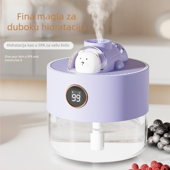 Ultrazvučni ovlaživač, 2 izlaza magle, USB napajanje, spremnik 0,5–1 L, buka 36–45 dB