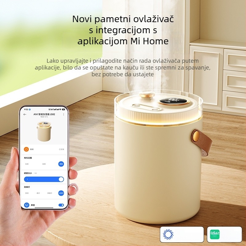 JS02 Ovlaživač zraka – za dom i ured, 31-40 m², spremnik 1.0-2.5 L, USB napajanje, buka 36-45 dB