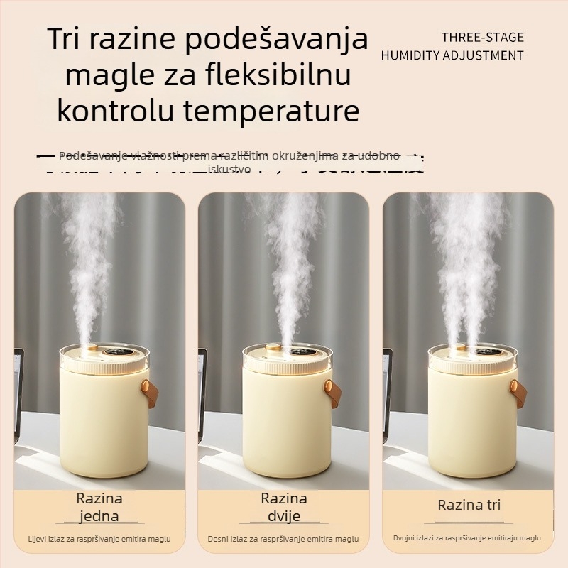 JS02 Ovlaživač zraka – za dom i ured, 31-40 m², spremnik 1.0-2.5 L, USB napajanje, buka 36-45 dB