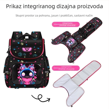 Ruksak za osnovnu školu s kartun motivom, lagan, velika zapremina, zaštita leđa, za razrede 3-4