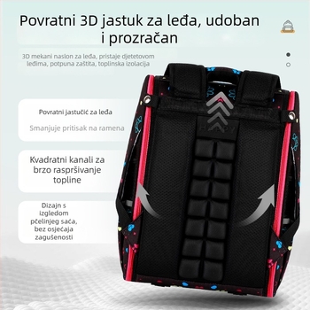 Ruksak za osnovnu školu s kartun motivom, lagan, velika zapremina, zaštita leđa, za razrede 3-4