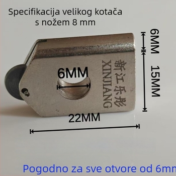 Xinjiang Letong T‑oblik push knife dodatak za keramičke pločice, univerzalni alat za rezanje pločica i kamenih ploča s otvorom za rezanje stakla
