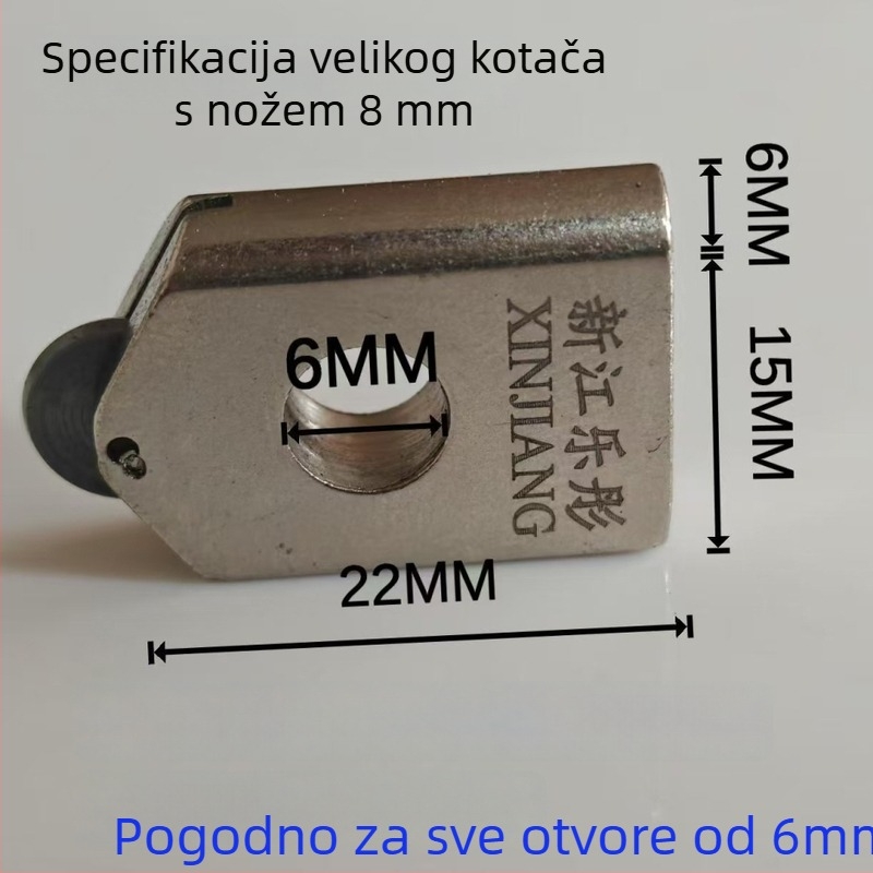 Xinjiang Letong T‑oblik push knife dodatak za keramičke pločice, univerzalni alat za rezanje pločica i kamenih ploča s otvorom za rezanje stakla
