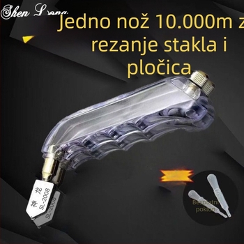 Ručni rezač stakla i pločica, valjkasta glava, dijamantna rolna, uljna injekcijska glava, Shenlong, debljina reza 3–15 mm, za staklo i pločice