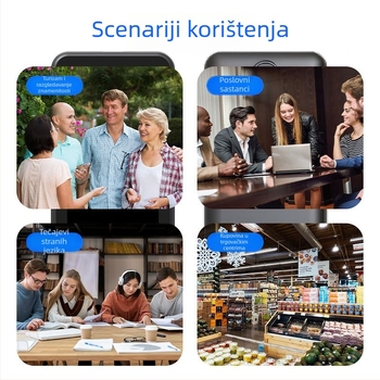 Prijenosni inteligentni offline prevoditelj — 138 jezika, Android, Bluetooth, domet 10 m, zaslon na dodir i tipke, ABS