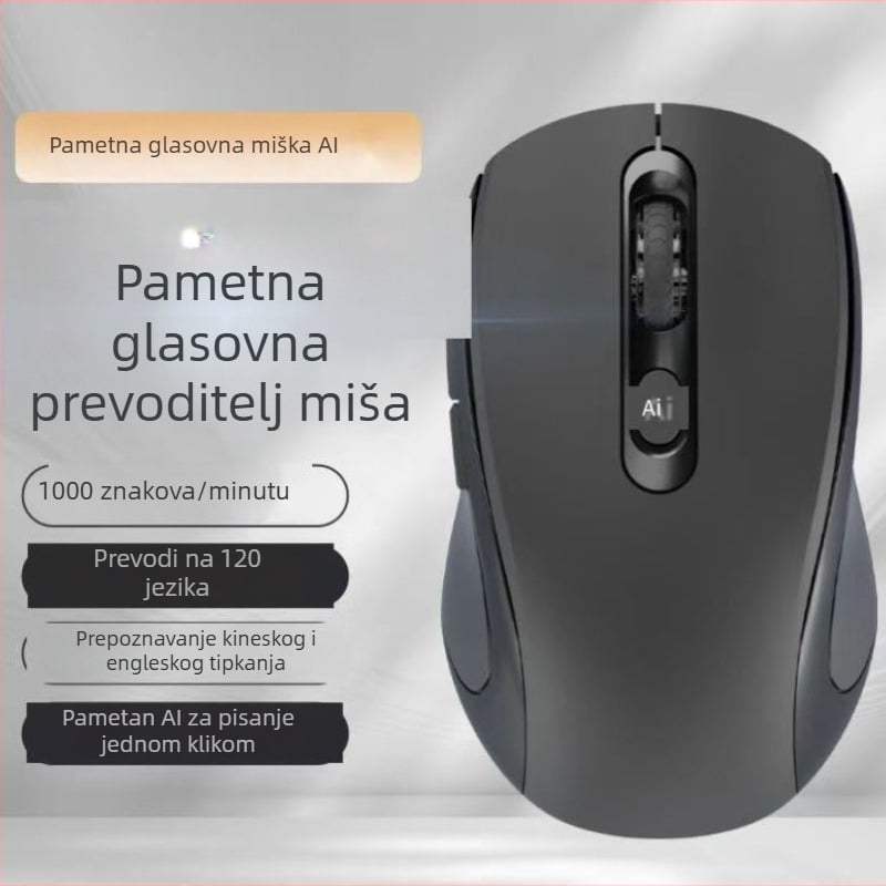 Optički bežični miš s USB sučeljem, 2.4G/Bluetooth, 1200dpi, 6 tipki, ergonomski dizajn