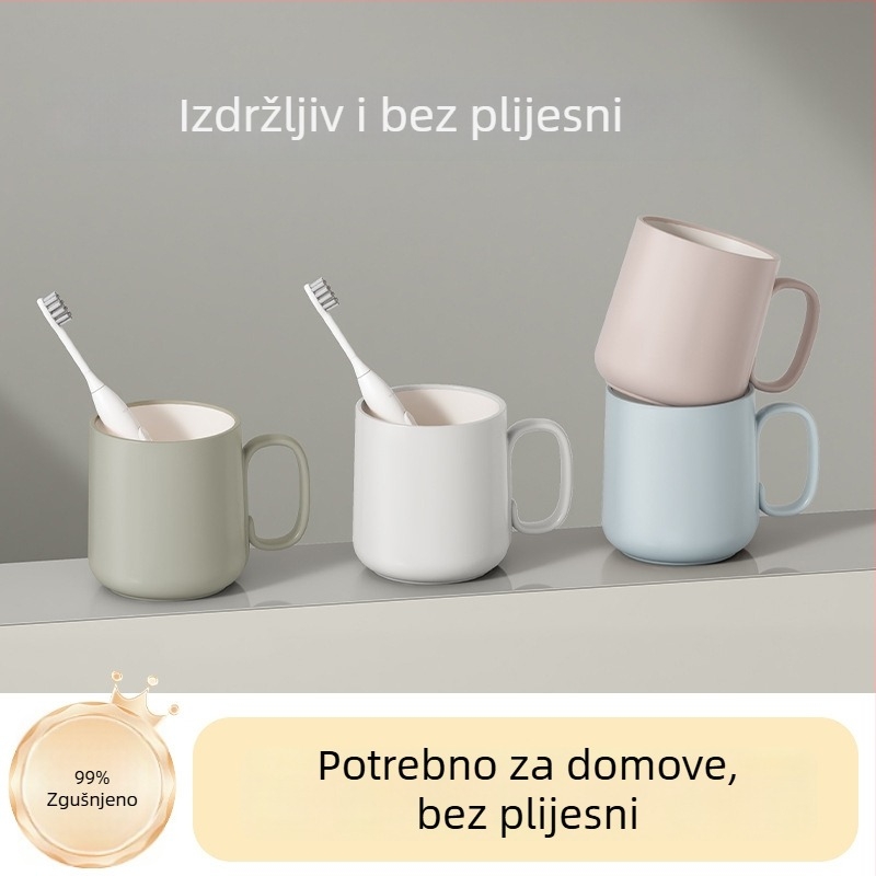 Čašica za četkicu s dvobojnim dizajnom, tvrdi plast, sigurna za kontakt s hranom, otporna na padove, 1 kom