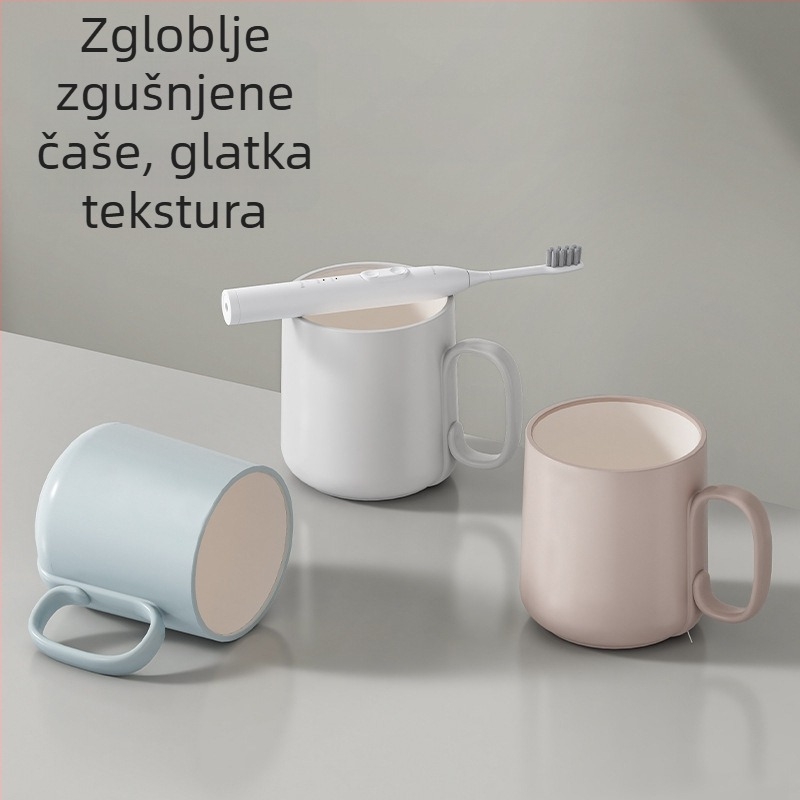 Čašica za četkicu s dvobojnim dizajnom, tvrdi plast, sigurna za kontakt s hranom, otporna na padove, 1 kom
