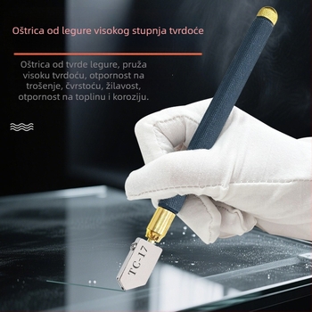 TC-17 stakleni pločasti rezač - valjkasti tip, legura s uljem, ručni alat, za staklene pločice