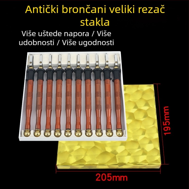 Nož za rezanje stakla i pločica, s valjkastim tipom, metalna drška, Zixuan marka (ovlaštena privatna marka)