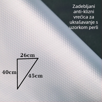 Set vrećica za ukrašavanje s anti-slip debelim uzorkom – veliki, srednji i mali zrni, 100 komada svaki
