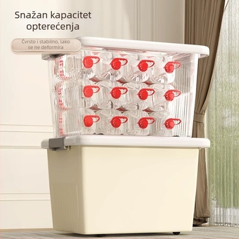 Kutija za pohranu, PP plastika, 30–40L, Model 927, s kotačićima
