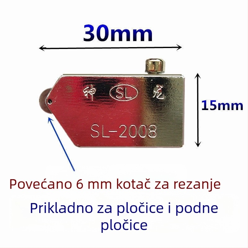 Glava za rezanje pločica i stakla s velikim kotačićem za kućnu uporabu; Vrsta: Drugo; Marka: Unique; Opseg primjene: Ostalo