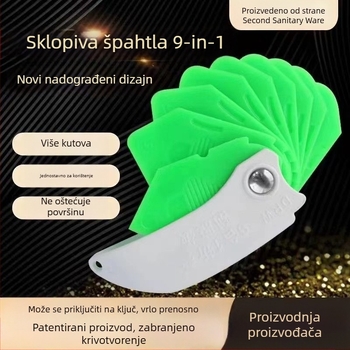 9-u-1 višenamjenski scraper za silikon za staklo, plastični alat za kućnu dekoraciju