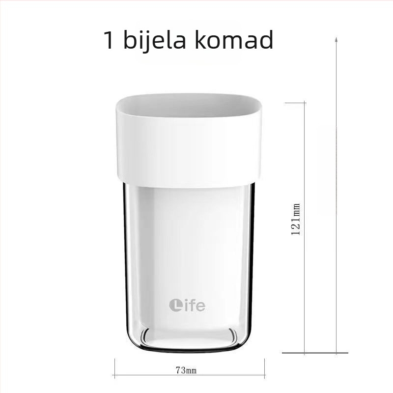 Čaša za ispiranje usta i četkica za zube za putovanja – za parove, stil, plastika, bez mogućnosti prilagodbe