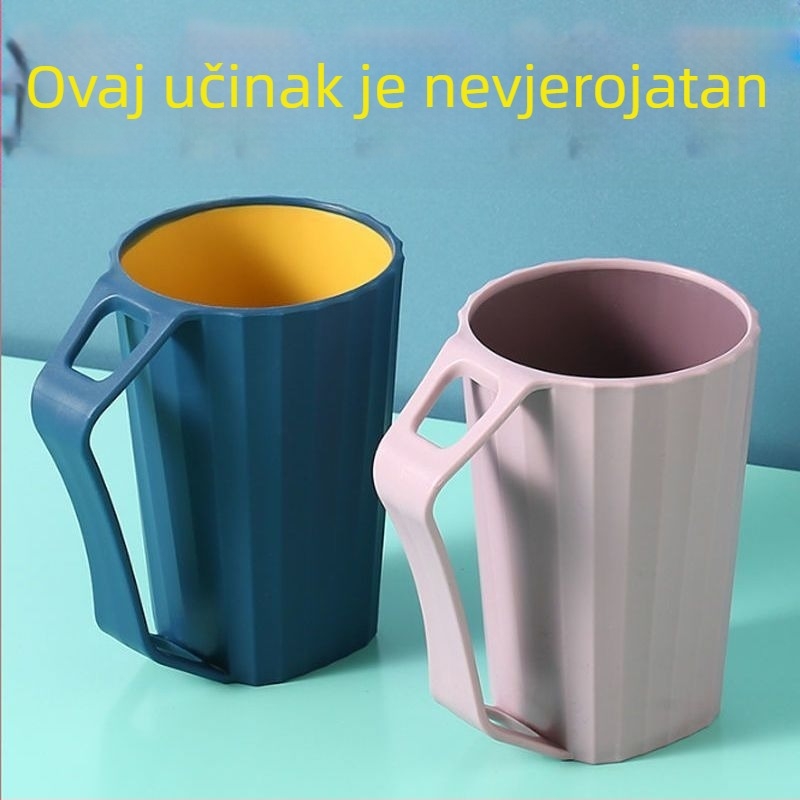 Set čašica za ispiranje usta i četkice za zube za dom, lagani luksuzni dizajn, plastični materijal, velik kapacitet, za parove