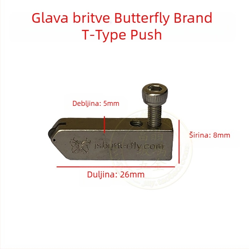 Roller nož za staklo – Butterfly, T-tip glava, za dubinsku obradu stakla, debljina rezanja 3-12 mm