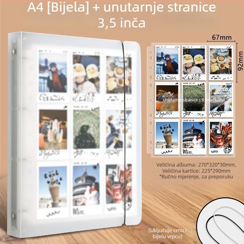 Good Polaroid foto album s izmjenjivim listovima, PP kućište, džepovi 4×9, moguć ispis logotipa, prilagođavanje