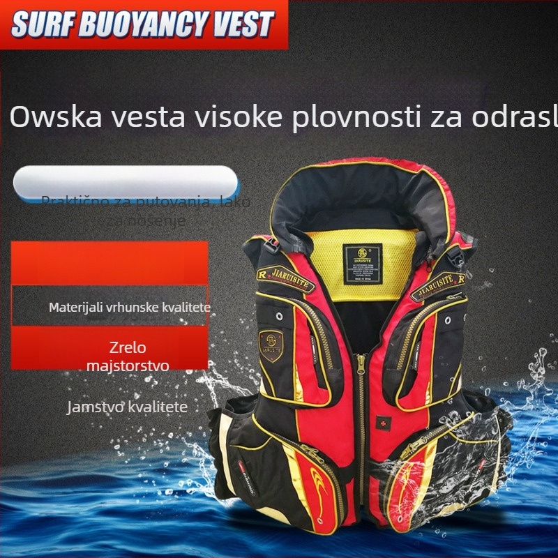 Ribolovna vesta s više džepova, prozračna Tasilon tkanina, kod J30, za ribolov i vodene sportove, sve sezone