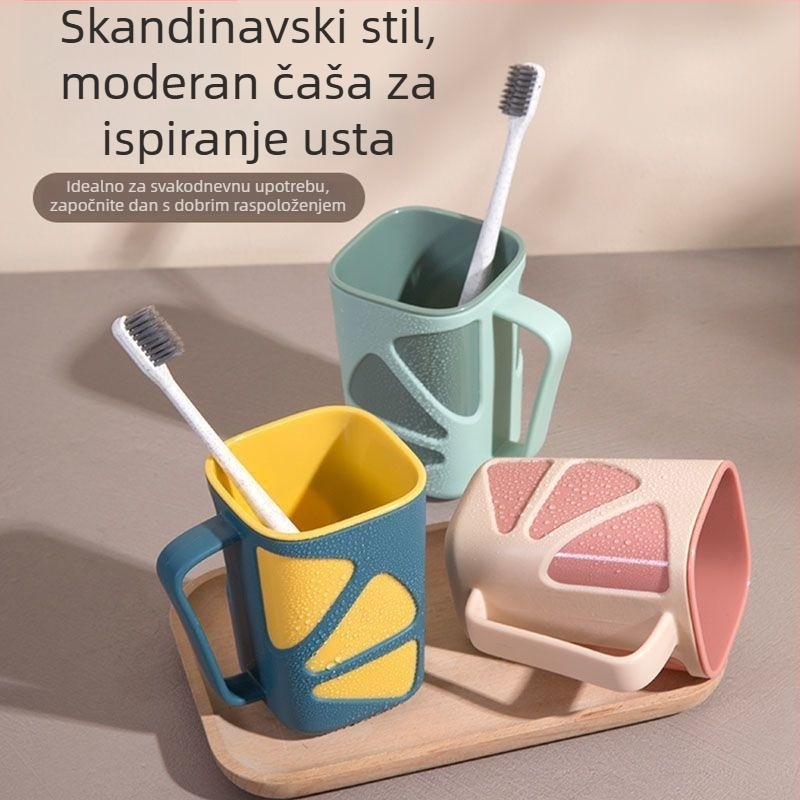 Čašica za ispiranje usta i držač četkice, kreativni putni kut do kupaonice, poklon za praznik (Materijal: Drugo; Brend: Bez brenda; Uvoz: Ne)