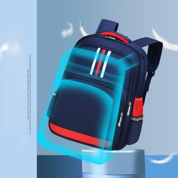 Unisex nylon ruksak za osnovnu školu s prozračnim, vodootpornim i otporim na habanje značajkama, zaštita od krađe i naramenice s zračnom jastukom; podstava od poliestera.