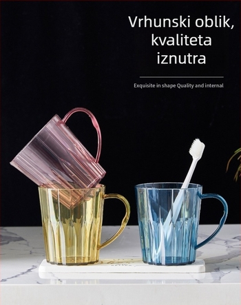 Čaša za četkicu za kućnu upotrebu, nordijski minimalistički dizajn, debelu dršku, kapacitet 150 ml