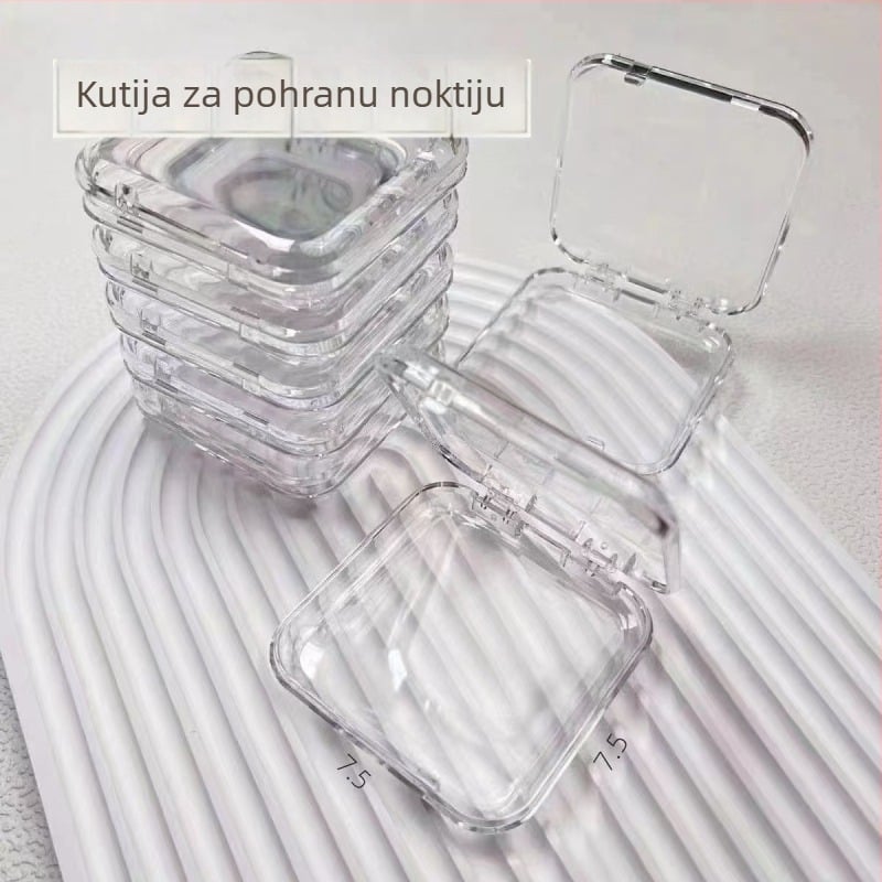 Kutija za pohranu manikure, prozirna akrilna kutija, plastična konstrukcija, za male dodatke