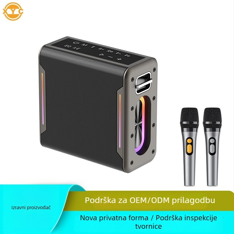 Vanjski Karaoke Bluetooth zvučnik 40W, Bluetooth 5.3, ugrađena baterija 4000–6000mAh, IPX4 otporan, frekvencijski raspon 40Hz–20kHz