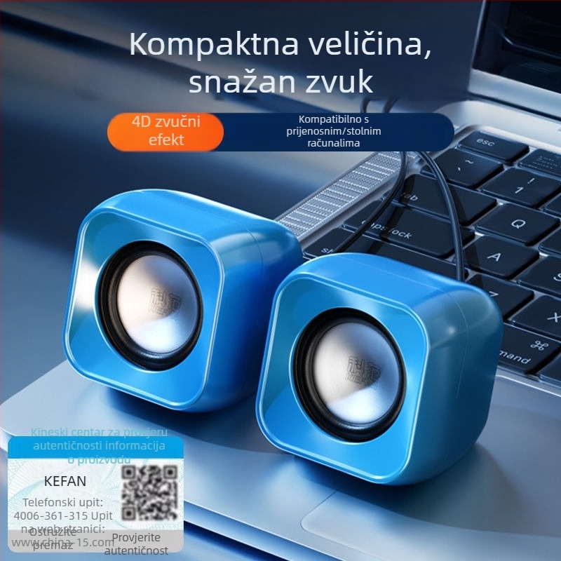 Stolni zvučnici za računalo sa subwooferom, USB napajanje, stereo audio sustav
