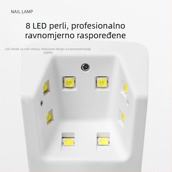 SNRQI K6 Ručna fototerapijska lampa – Bežično-indukcijska mini lampa za fototerapiju noktiju, prijenosna lampa za sušenje gel lakova