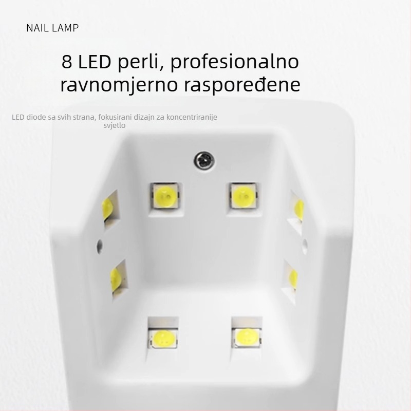 SNRQI K6 Ručna fototerapijska lampa – Bežično-indukcijska mini lampa za fototerapiju noktiju, prijenosna lampa za sušenje gel lakova