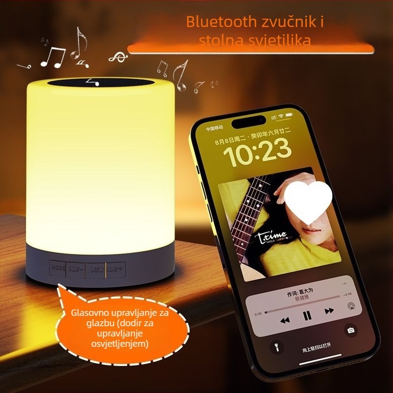 Bluetooth zvučnik s ambijentalnim osvjetljenjem, ugrađena baterija 1200–2000 mAh, IPX4 vodootpornost, Bluetooth 2.0, frekvencijski raspon 40 Hz–20 kHz