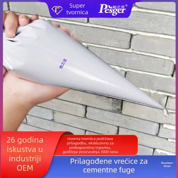 PE ekstra debela jednokratna vrećica za ukrašavanje za vanjske zidne spojeve, fuge pločica i cement, trokutasti nastavak