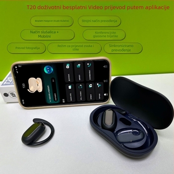 Pametne Bluetooth slušalice za prijevod s 165 jezika, bežični prijevod, redukcija buke, dizajn za uho, Bluetooth 5.4