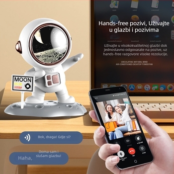 Novi Bluetooth zvučnik s temom astronauta, kompaktni prijenosni zvučnik za vanjsku upotrebu, slot za memorijsku karticu, visokokvalitetan zvuk, bežični