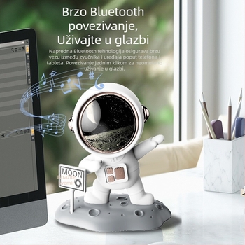 Novi Bluetooth zvučnik s temom astronauta, kompaktni prijenosni zvučnik za vanjsku upotrebu, slot za memorijsku karticu, visokokvalitetan zvuk, bežični