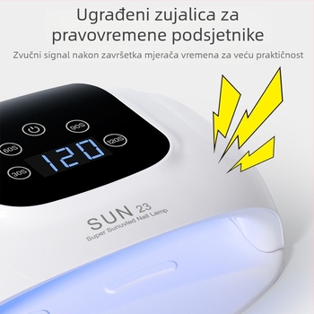 LED lampa za manikuru s dodirnim zaslonom i fototerapijom, brzo sušenje za 10 sekundi, jaka snaga, ne potamnjuje ruku, lampa za sušenje noktiju