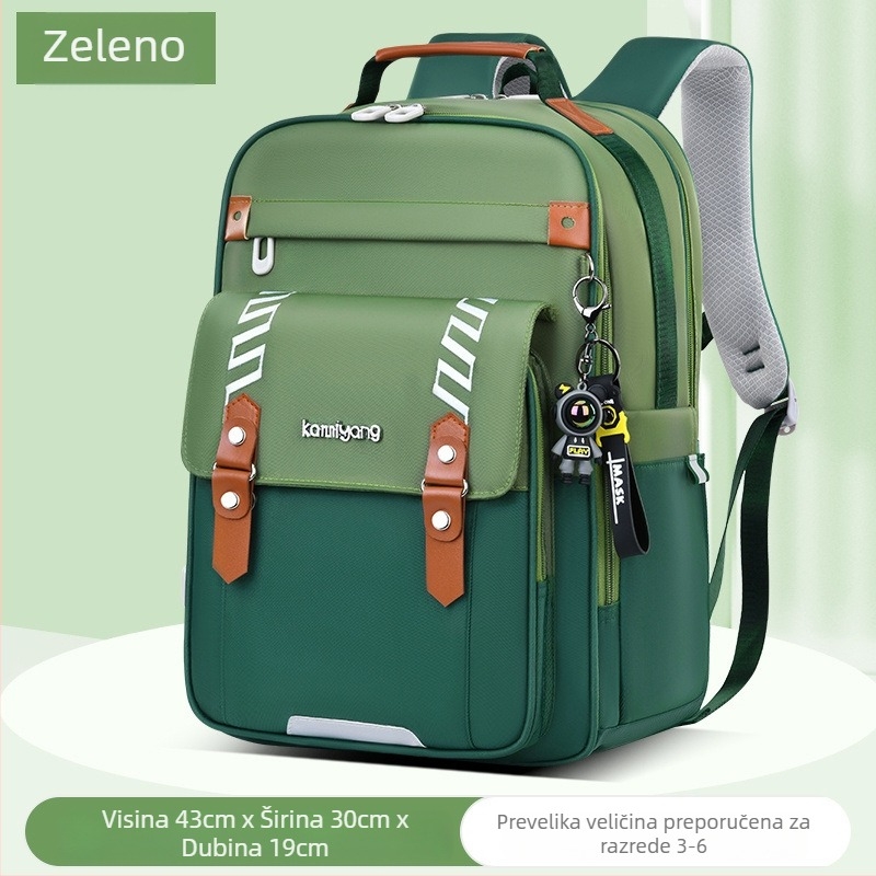 Unisex školski ranac za 5.–6. razred, Nylon/Poliester, vodootporan, ultra lagan, smanjuje teret