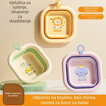 Dječja sklopiva umivaonica – prijenosna plastična posuda za bebe, 180–200 g, proljeće 2025 izlazi