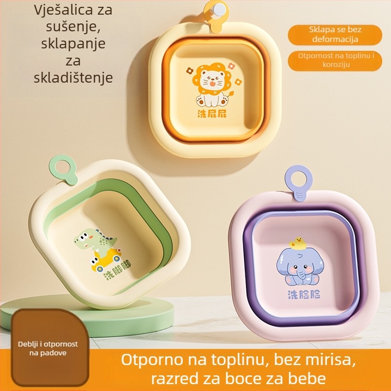 Dječja sklopiva umivaonica – prijenosna plastična posuda za bebe, 180–200 g, proljeće 2025 izlazi