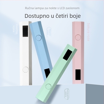 LCD ručna lampica za manikuru, kompaktna, prijenosna, mini lampa za gel lak, fototerapija i učvršćivanje noktiju