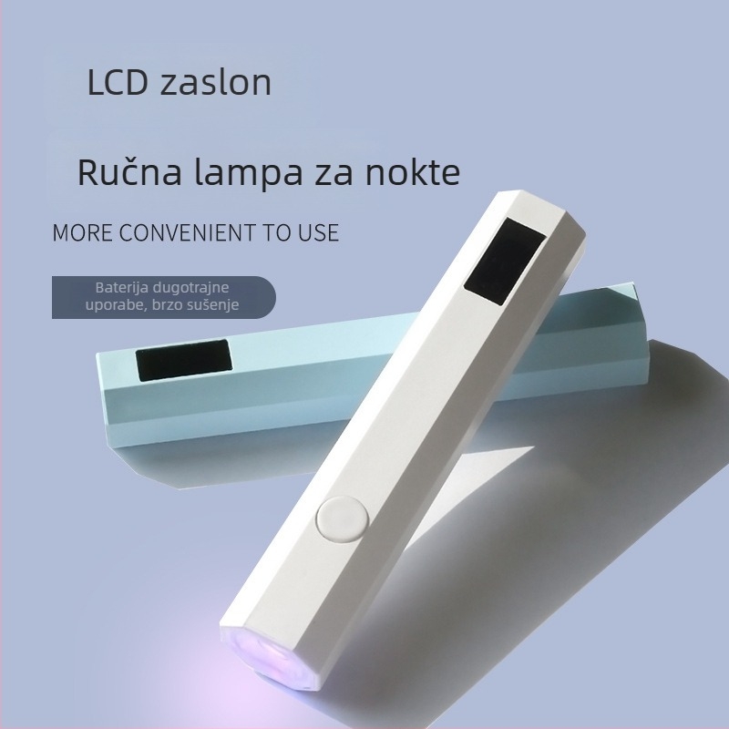 LCD ručna lampica za manikuru, kompaktna, prijenosna, mini lampa za gel lak, fototerapija i učvršćivanje noktiju