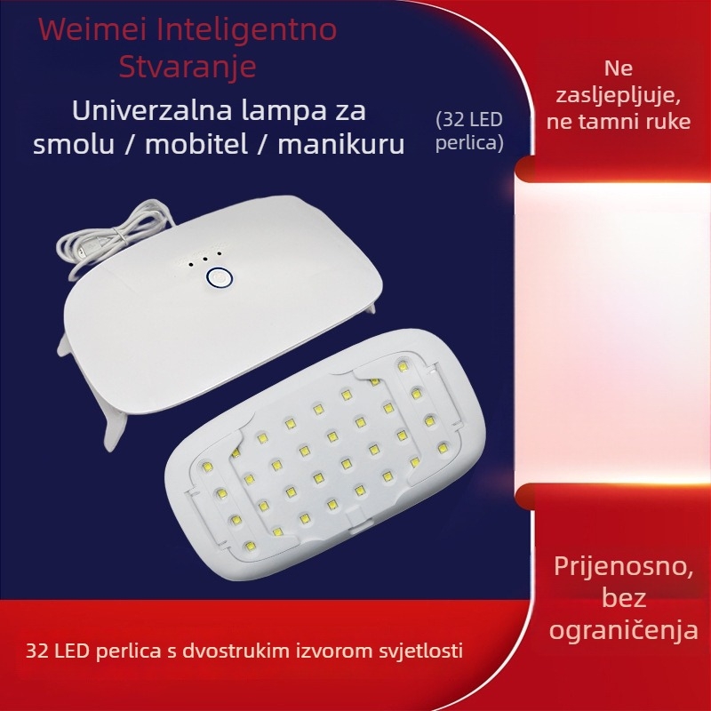 32 LED UV lampa za nokte za gel nokte, brzo sušenje, sigurna za prirodne nokte